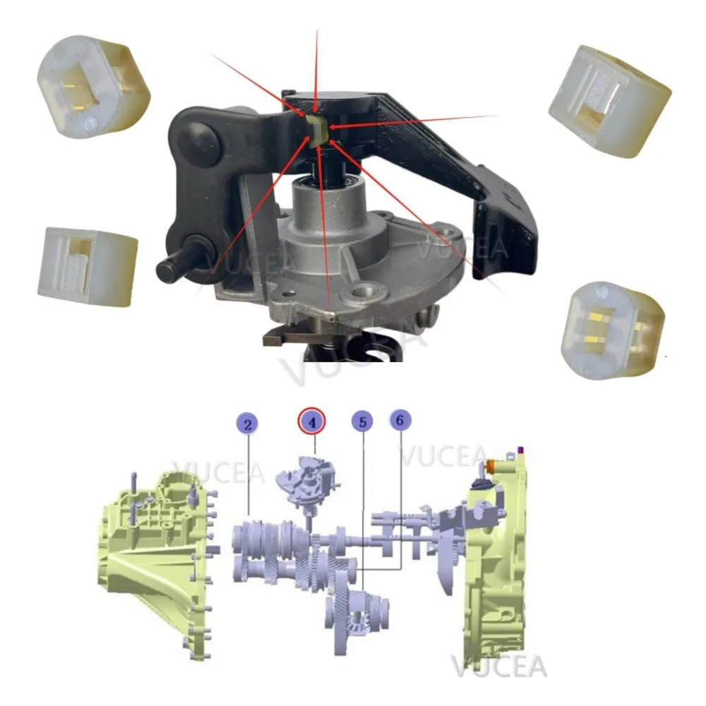 Фото 4387326000 для Kia Forte Cerato Sportage Soul Sorento Seltos Soent Ceed Carens K3, втулка вала переключения передач, прокладка переключения передач №4