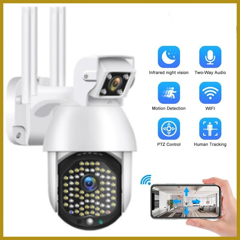 

Беспроводная скоростная купольная IP-камера с автослежением, 1080P