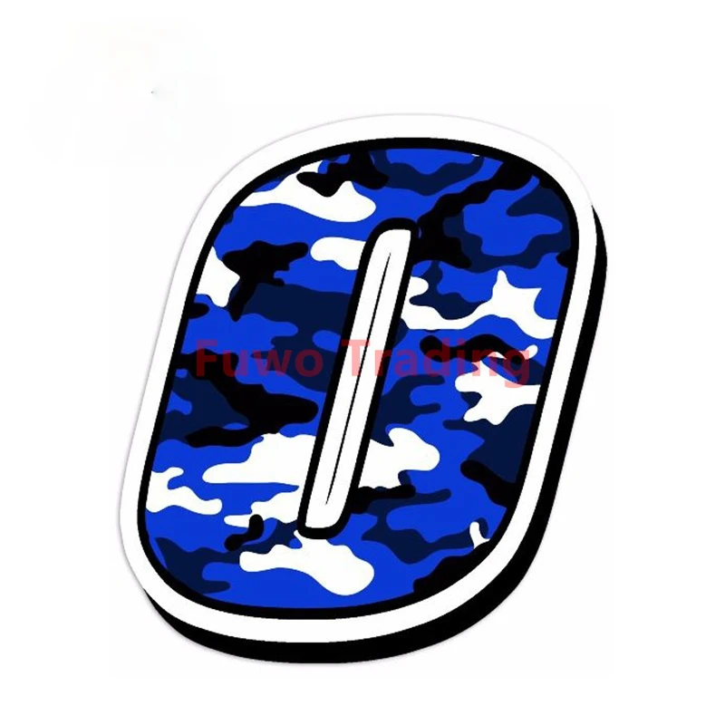 

Fuwo Trading Exquisite In Hot Sale Cover Scratches Waterproof Car Styling Racing Numbers Vinyl CAMOUFLAGE BLUE Decal Motocross