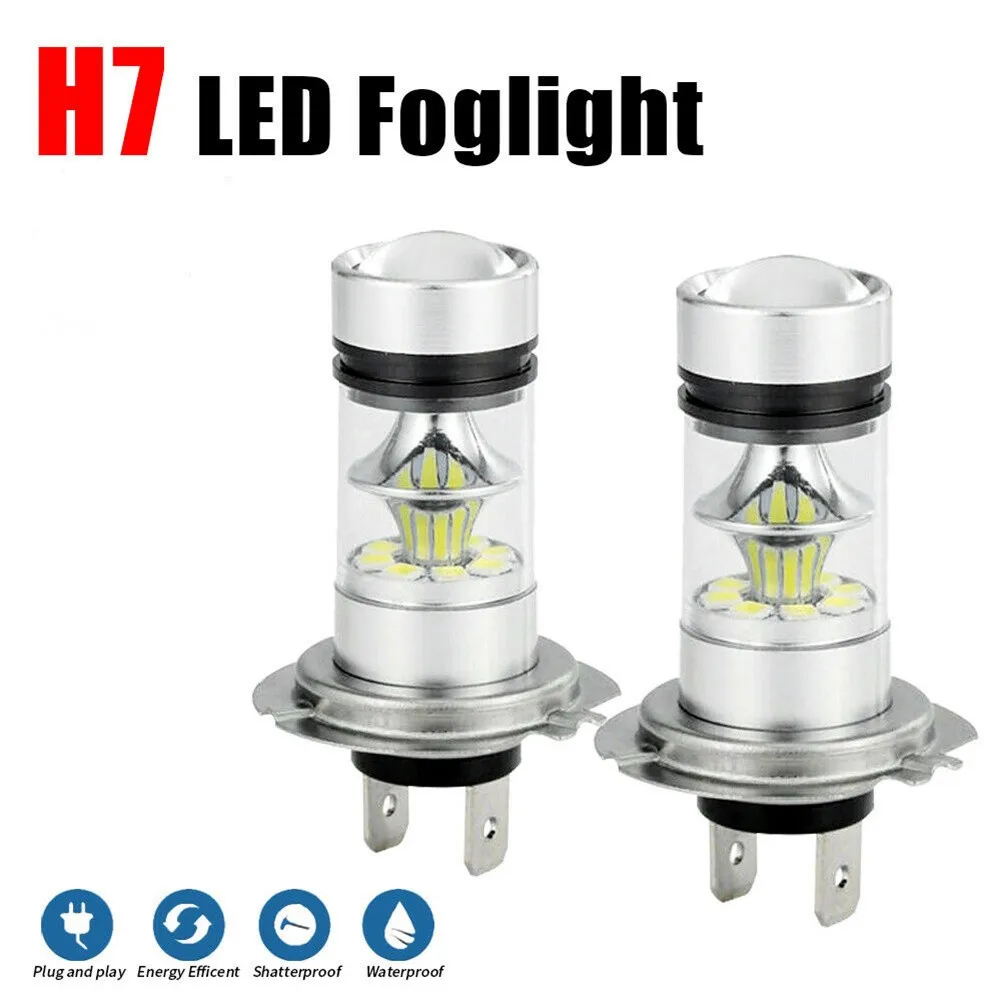 

2PCS H7 LED Headlight High Power LED Headlights Bulbs Conversion Kit Bulbs High Low Beam 100W 6000K Super White Car Accessories