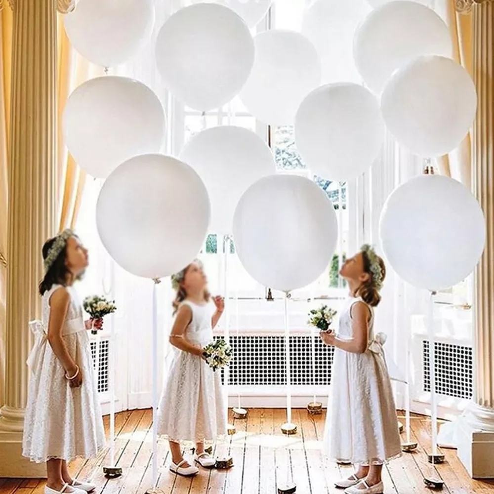 

Matte Pure White Latex Balloons Wedding Birthday Party Xmas Balloon Arch Garland Decor Baby Shower Helium Balls Globes