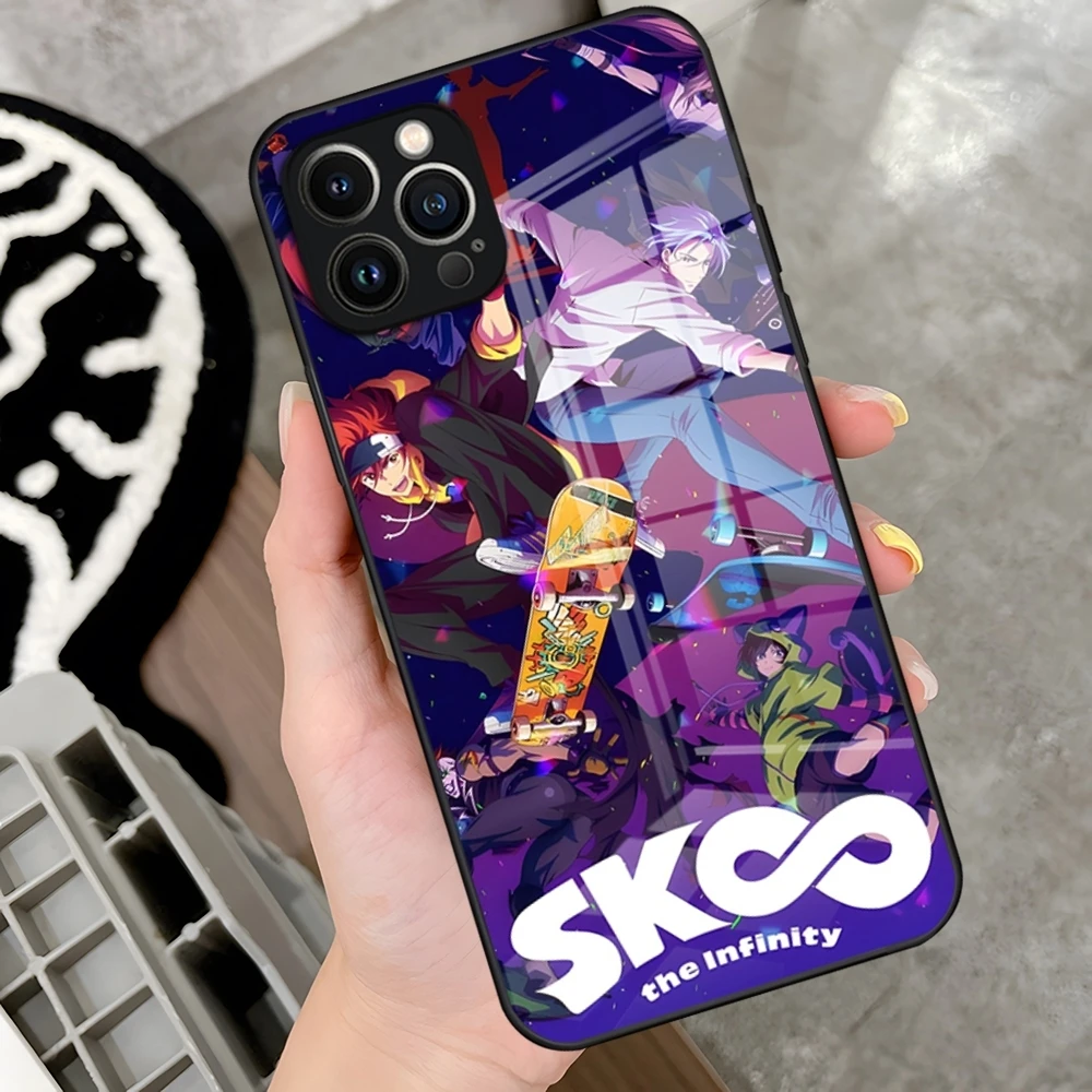 Чехол для телефона с аниме SK8 The Infinity IPhone 16 15 14 Pro 11 13 12 Mini XS XR Max 6 8 7 Plus SE стеклянный