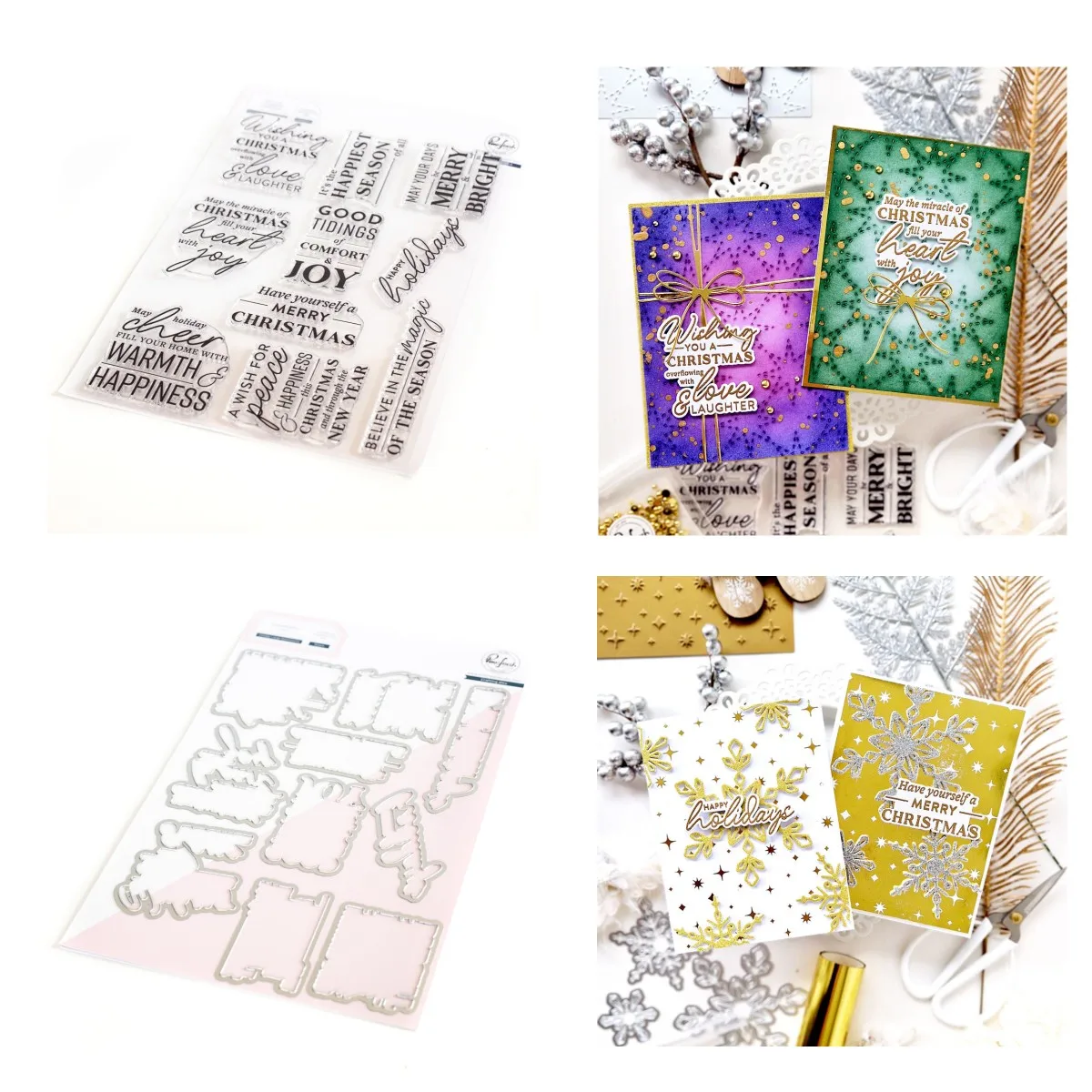 

Christmas Letter Metal Cutting Dies Clear Stamps for Making Card Scrapbook Embossed Diy Craft Knife Mould Template Decoration