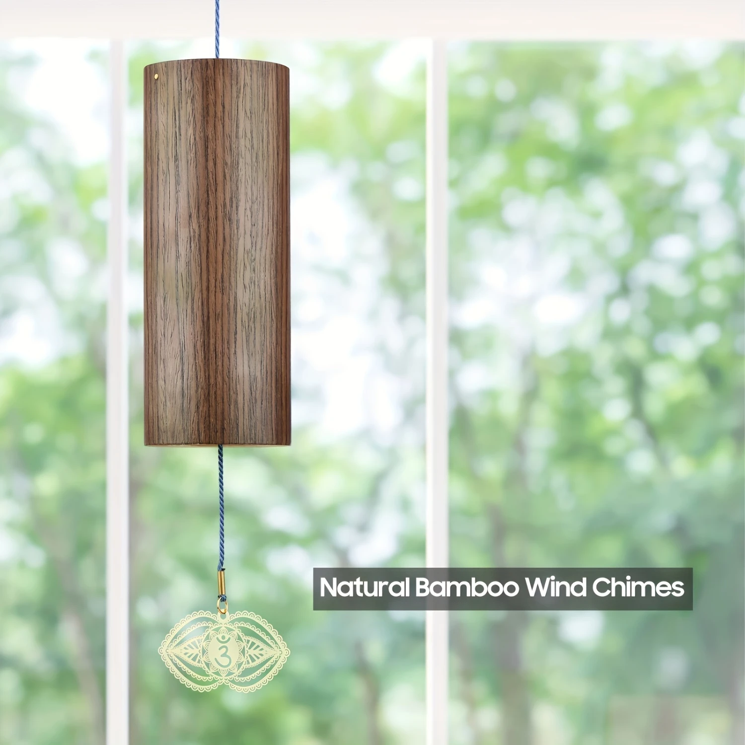 1PC Chord Wind Chime Singing Meditation Relaxation Handmade Bamboo |