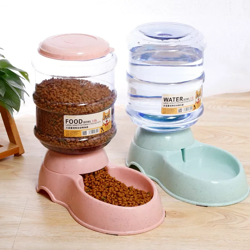

2023 3.8L Automatic Non-Slip Dog Cat Bowl Pet Feeding Products Waterer Dog Food Feeder Bowl Water Dispenser For Cat Dog Accessor