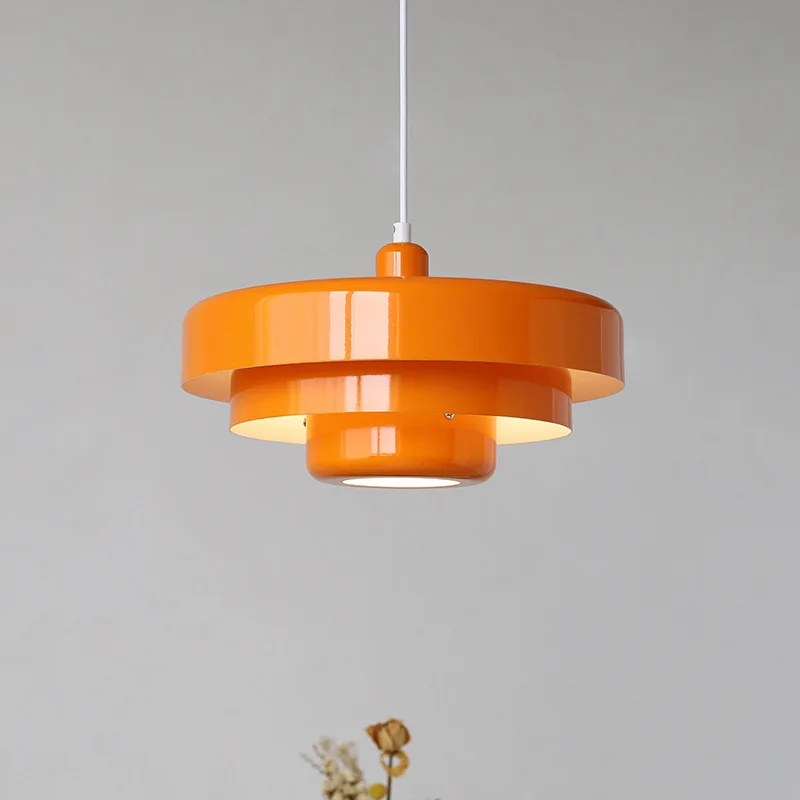

Medieval Danish Multicolor Chandelier Retro Orange Bauhaus Decoration Lights Restaurant Study Cafe Coffee Table Bar Pendant Lamp