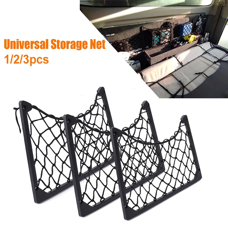 

Universal Car Rear Trunk Storage Net Seat Back Mesh Elastic String Nets Cargo Mesh Bag Car Caravan Bus Camping Vehicle Accessory
