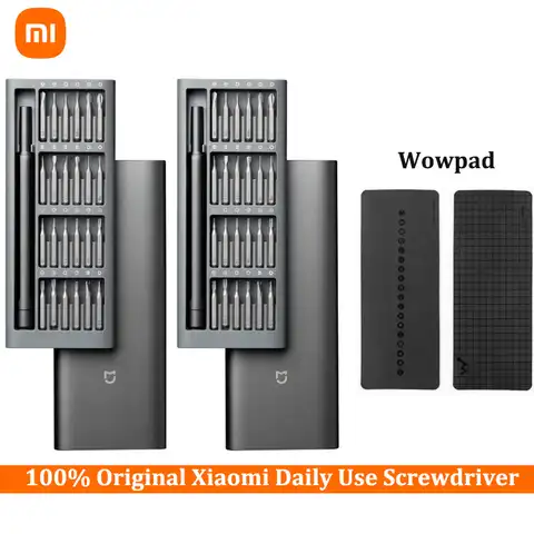 100% оригинальный набор отверток Xiaomi для ежедневного использования, 24 прецизионные магнитные биты, алюминиевая коробка, Набор отверток «сдел...