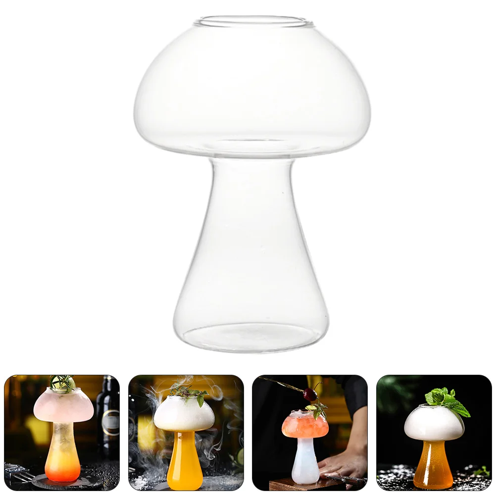

Glass Mushroom Glasses Cocktail Cup Goblet Drinking Champagne Iced Tea Whiskey Drink Novelty Beverage Juice Martini Cups