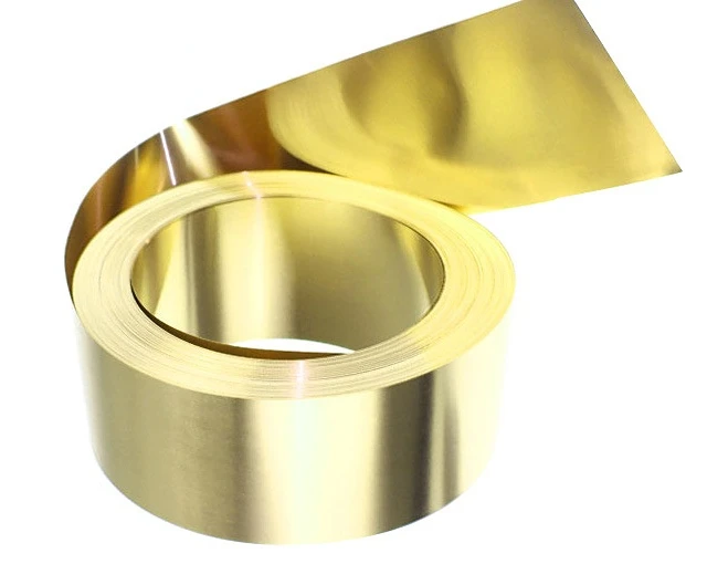 

Thickness 0.2mm width 20-100mm 1Meter/ROLL Thin Brass Strip Brass Sheet gold film Brass Foil Brass plate H62