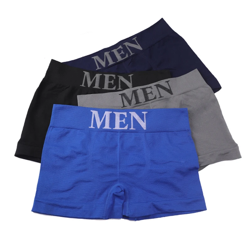 

Male Panties Men's Underwear Boxers Breathable Mens Boxer Solid Underpants Comfortable Brand Shorts Black Blue Mens Underwear