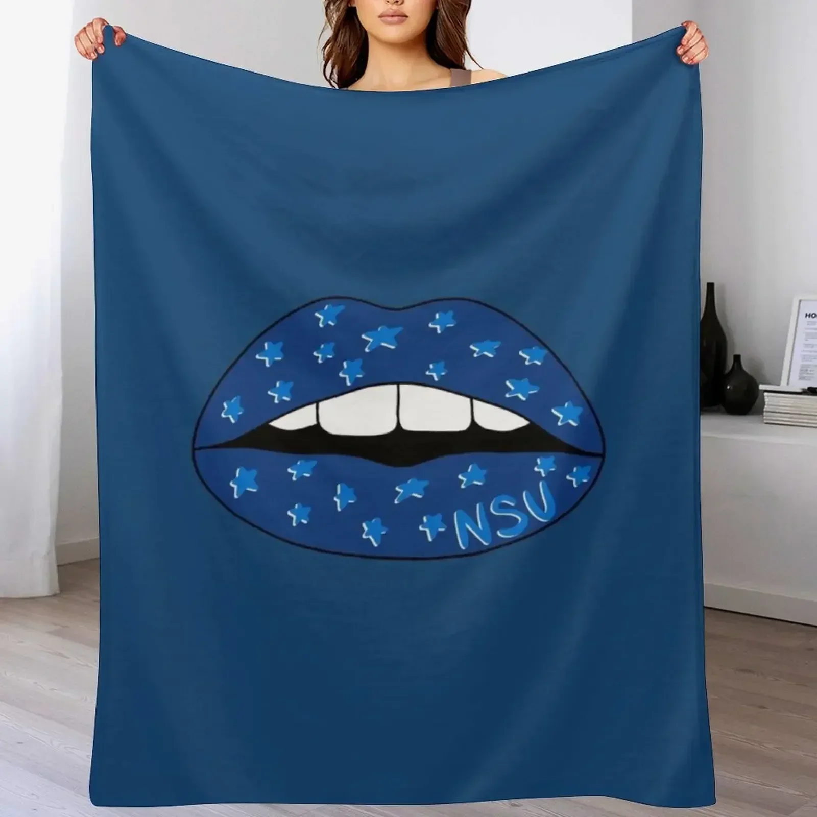 Фото Плед Nova Southeastern University Lips Throw Blanket, рождественское украшение, роскошный мягкий спальный мешок, покрывало для односпальной кровати, одеяла. №4