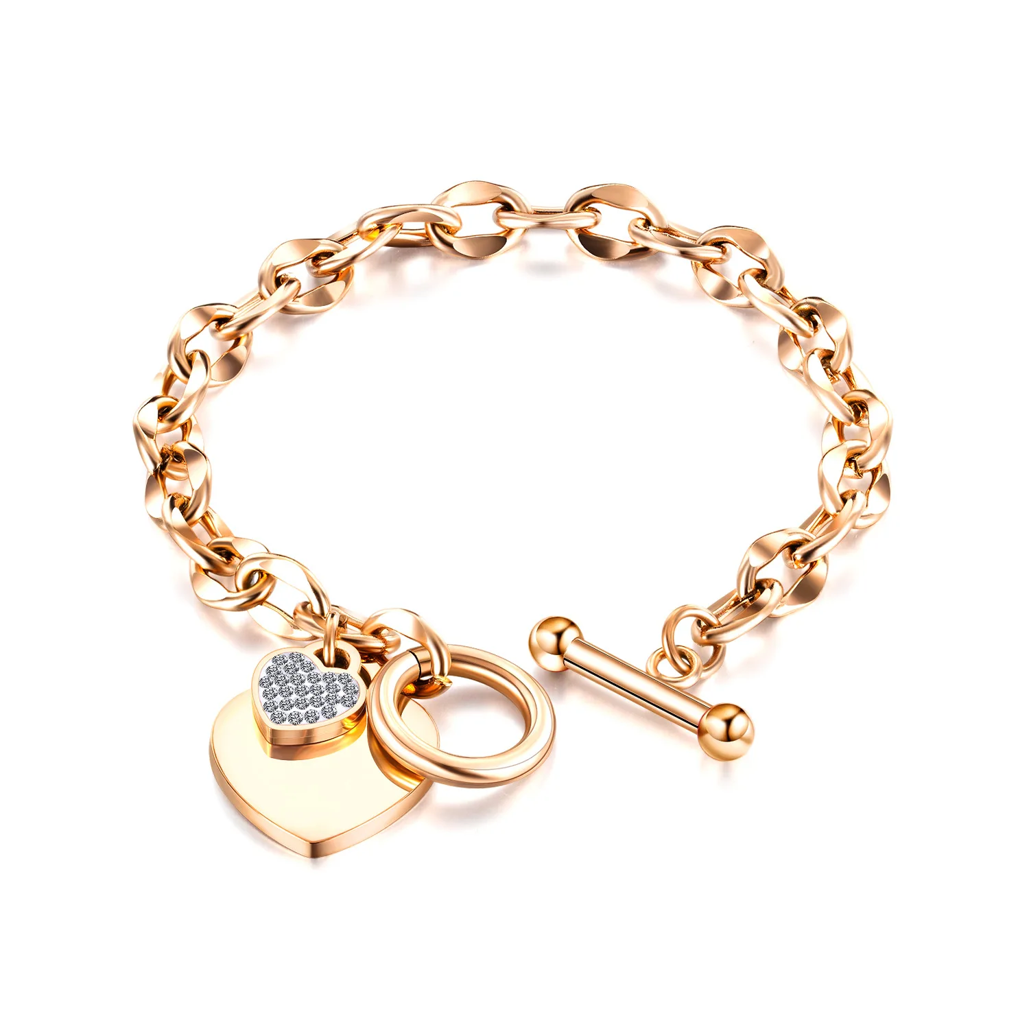 

Love Stainless Steel Jewelry Trendy Hand Jewelry OT Buckle High-quality Titanium Steel Bracelet Women