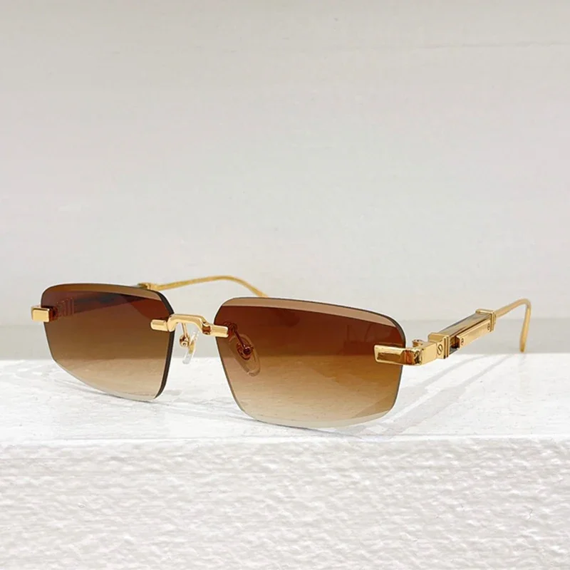 0631S Дизайнерские модные солнцезащитные очки высокого качества без оправы из