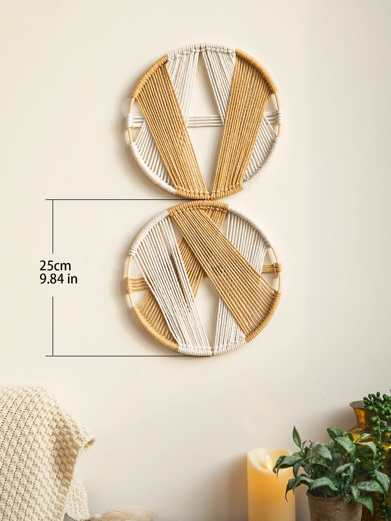 

Настенный декор ловец снов макраме из хлопка