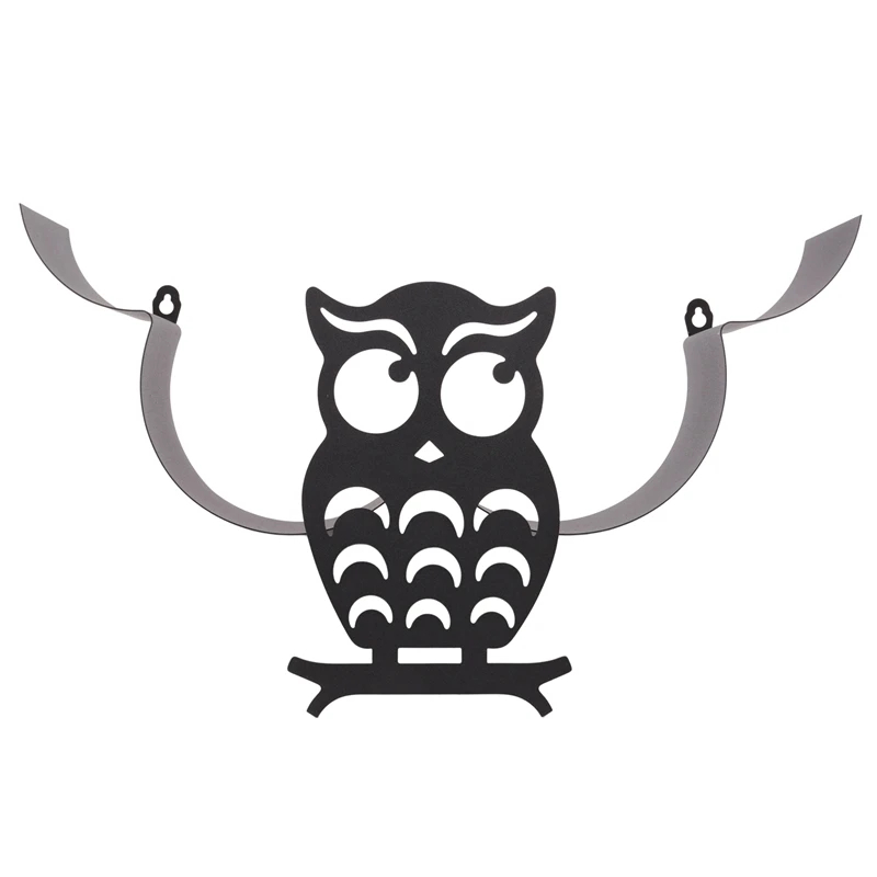 

Owl Decorative Toilet Paper Holder - Free-Standing Bathroom Tissue Storage Black Wall Mounted Roll Tissue Storage Shelf