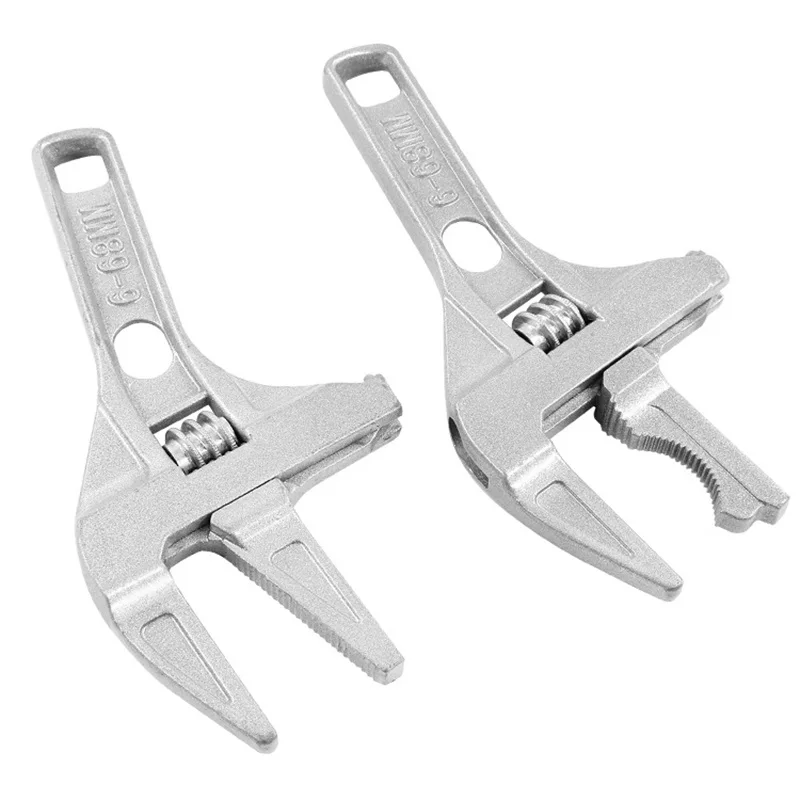 

Bathroom Wrench 6-68mm Large Opening Active Plumbing Spanner Multifunctional Aluminum Alloy Short-handle Adjustable Hand Tools