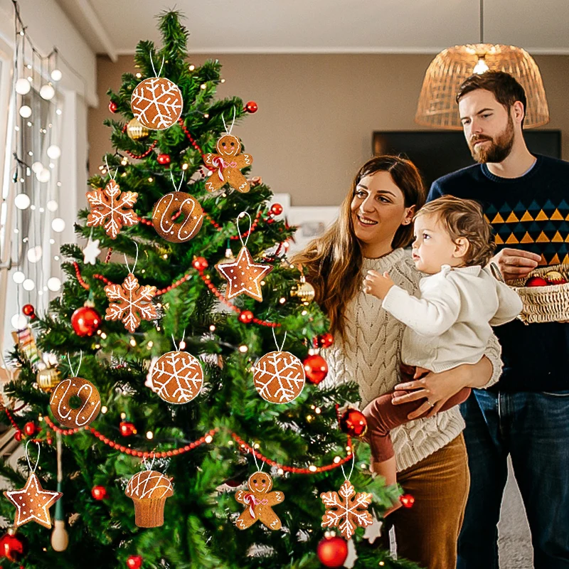 Украшение для рождественской елки шарик из пенопласта снежинка Пряничный