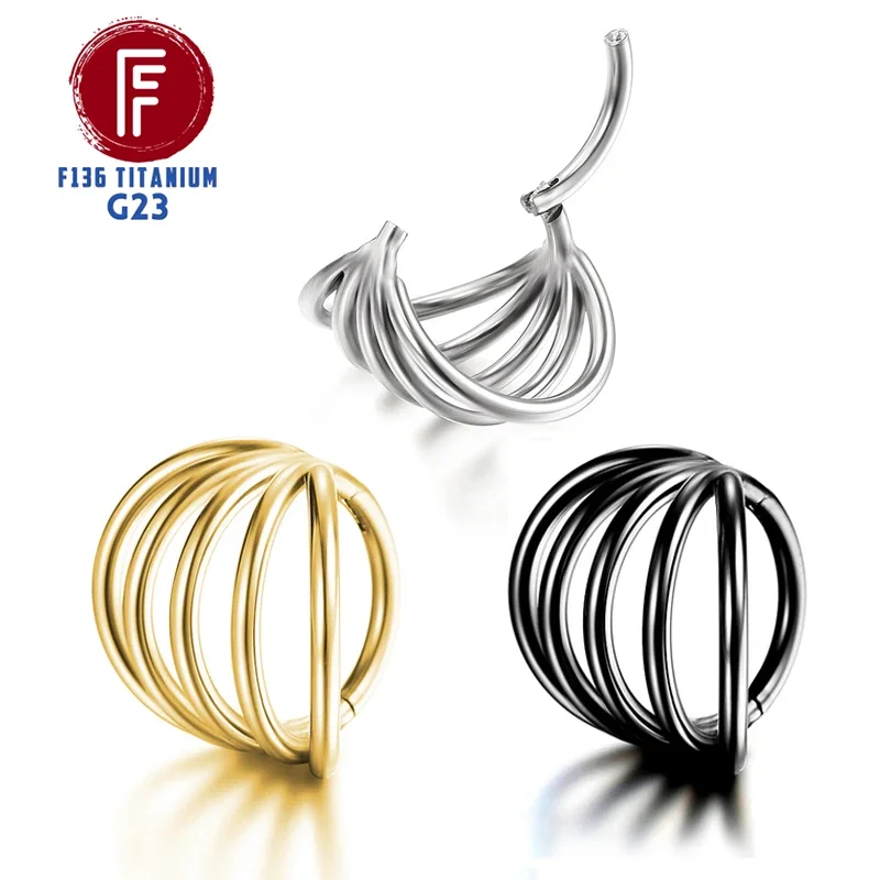 Кольцо для пирсинга F136 из титанового сплава