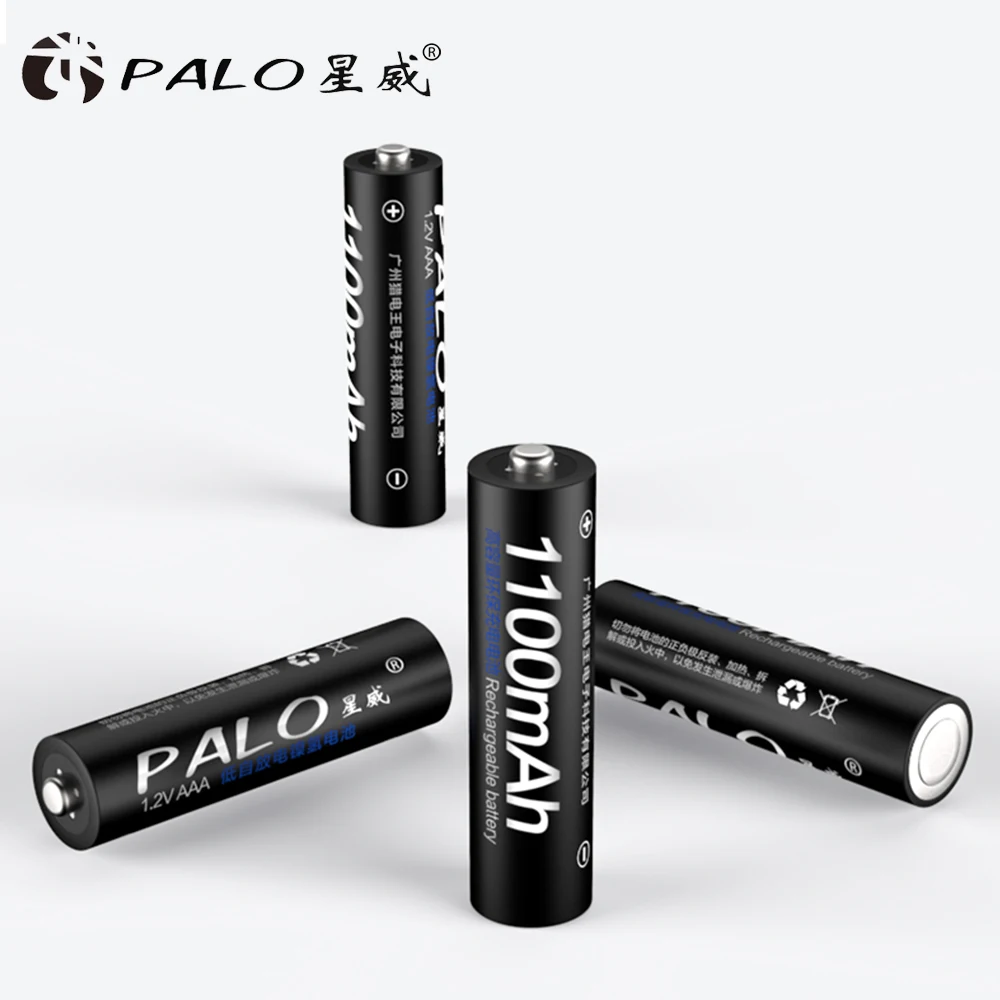 

PALO 1100MAH 1.2V Rechargeable Battery 3A NI-MH 100% Original Nimh AAA +1.2V AA AAA Battery Charger for Camera/Toys