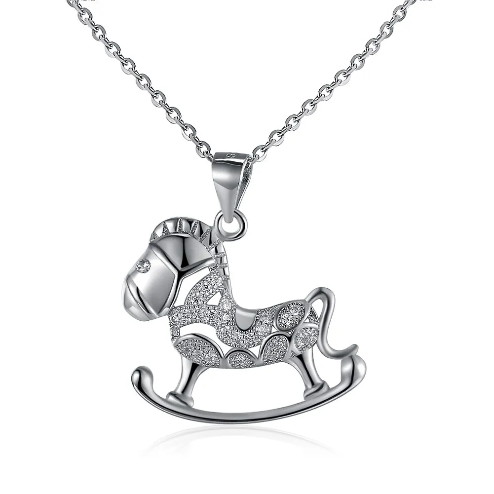

PTE Sterling Silver Pony Necklace Personality Trend Sterling Silver Necklace