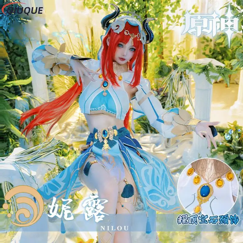 

Nilou Cosplay Game Genshin Impact Costume Wig Women Masquerade Dress Halloween Carnival Party Costumes Accessories