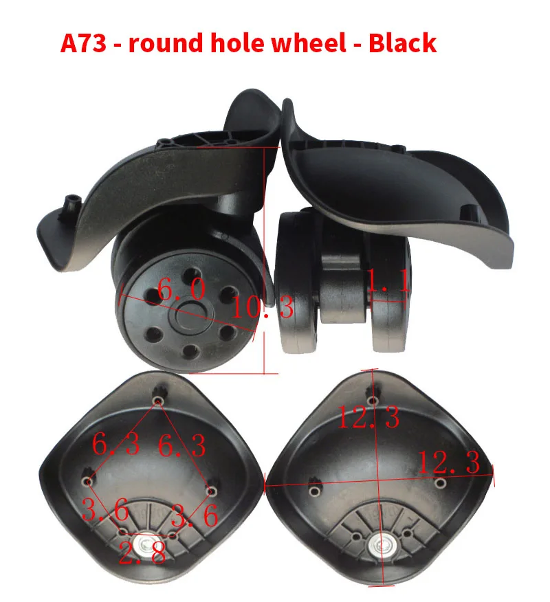 A73#round Hole Round Wheels Rolling Suitcase Luggage Suitcase Password Luggage Accessories Accessories Luggage Caster Wheels