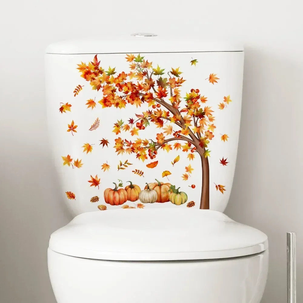 Наклейки На Стену С Золотыми Листьями 30x30 См Декоративные Самоклеящиеся ПВХ Clen