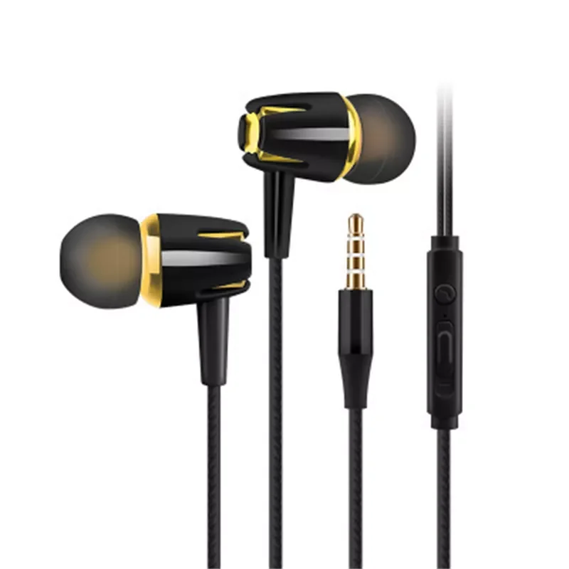 

Wired Earphone Electroplating Bass Stereo In-ear Earphones with Mic Hansfree Call Phone Earphone for Android for IOS