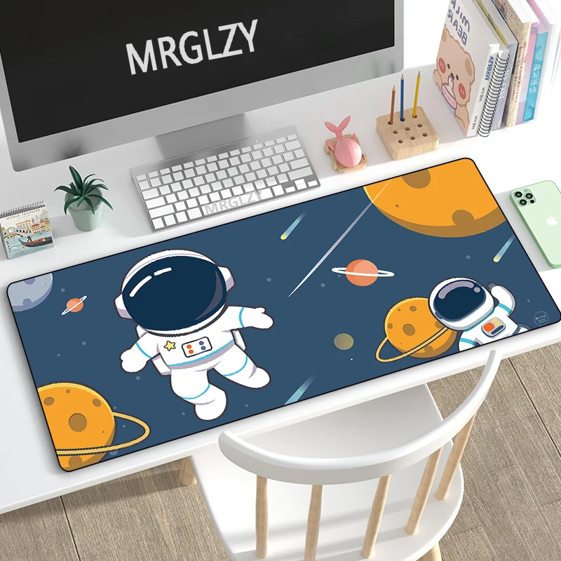 40*90cm Astronaut Large Mouse Mats Desk Mat Gaming Mouse Pad Rugs Cute Cartoon Mouse Pad Rubber Keyboard Mousepad Carpet for PC