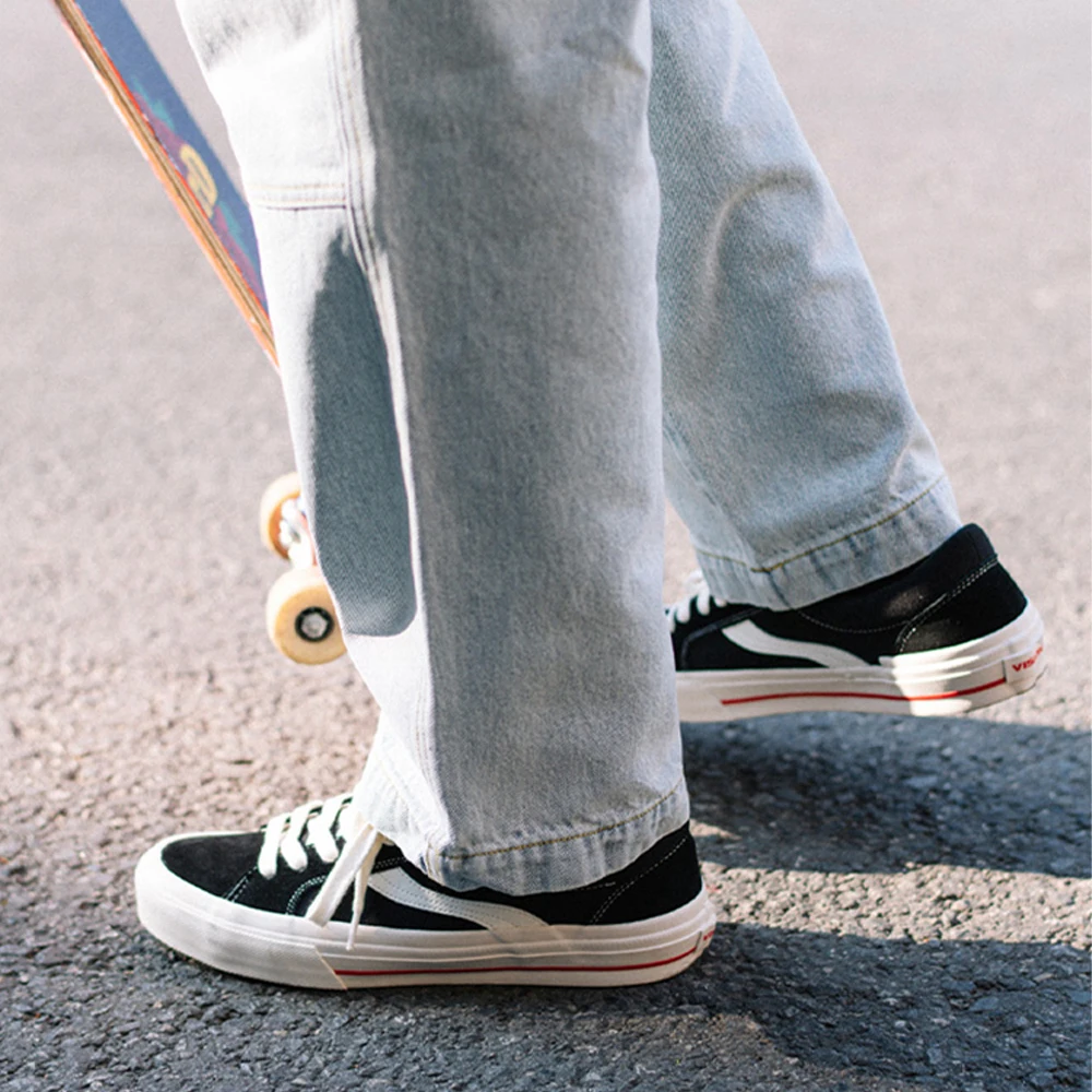 Vision Street Wear x Odd Astley Pro Classics Black Skateboarding Shoes Men Retro Low Top Suede Canvas Shoe Unisex Skate Sneakers