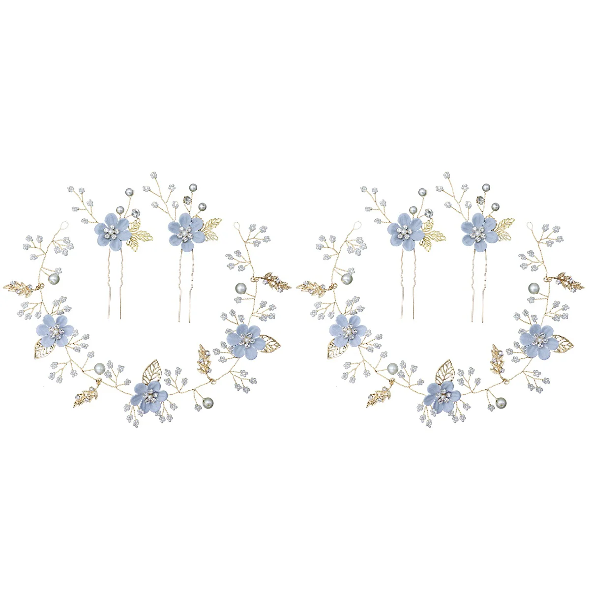 

6 PCS Bridal Headband U Shape Hair Pin Colored Clips European American Bride Hairpin Headpieces Wedding