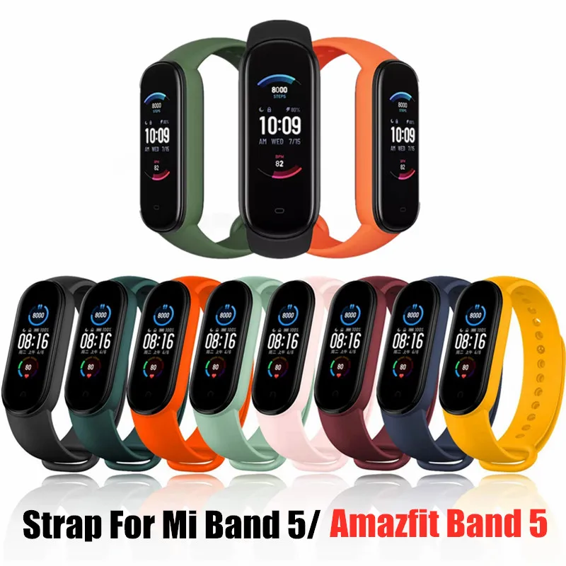 Ремешок для часов Xiaomi Mi Band 6 5 4 3 силиконовый браслет на запястье 3/4 5/6 аксессуары