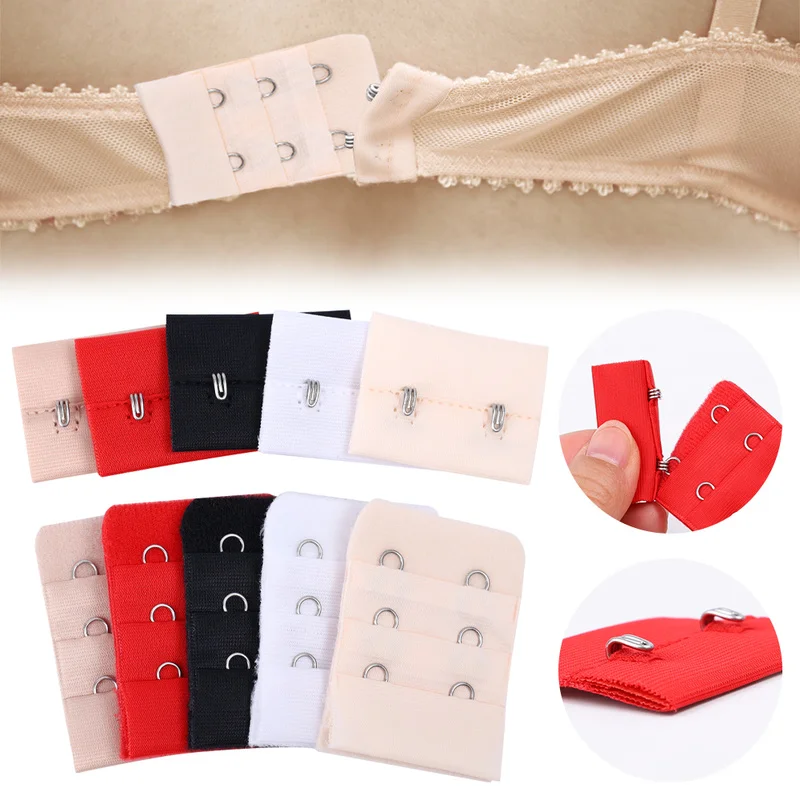 

1/3/5Pairs Adjustable Girl Bra Extender Strap Extension Lengthened Adjustable Replacement Buckle 2 Hooks Clip Women Bra Expander