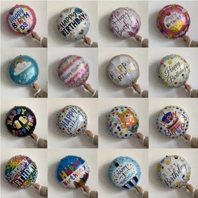 Воздушные шары из алюминиевой фольги гелиевые 18 дюймов с надписью Happy Birthday на