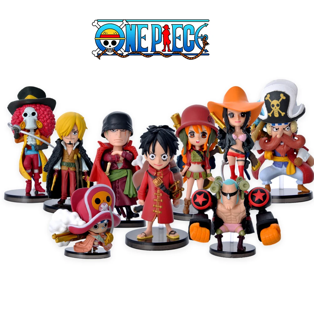 

One Piece Anime Figures Luffy Zoro Chopper Kawaii Action Figure Q Version Shanks Red Model Doll Toys Decoration Kids Xmas Gifts