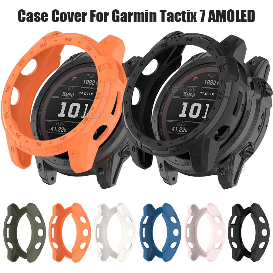 

Защитный чехол для Garmin Tactical x 7 AMOLED чехол, мягкий ТПУ Корпус для часов, бампер для Garmin Tactical X7 AMOLED, защитный аксессуар