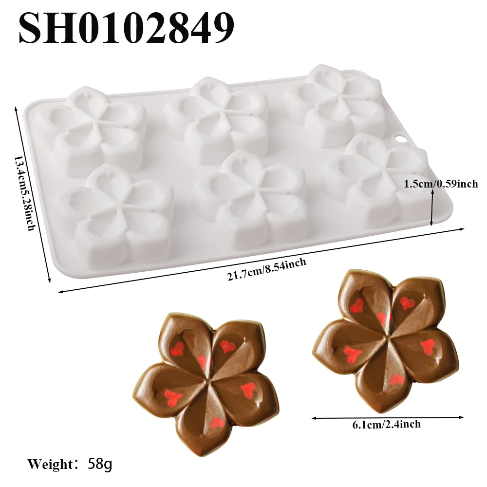 

Форма для мусса Meibum, силиконовая, цветок, 6 отсеков