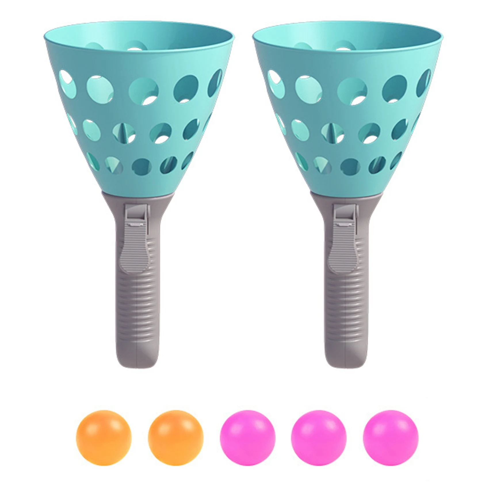 

1 Pairs Children Throwing and Catching the Ball Outdoor Sports Butt Ping Pong Ball Parent-Child Interactive Toy Blue