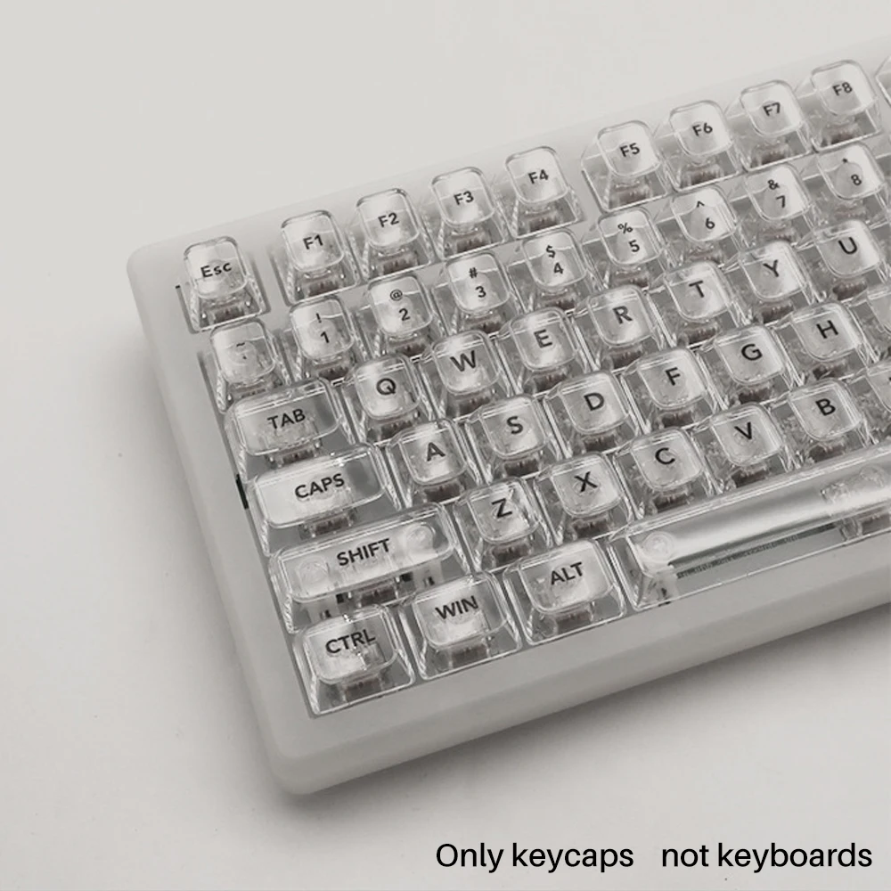 USLION 115-клавишный OEM-профиль красочные полностью прозрачные колпачки для клавиш