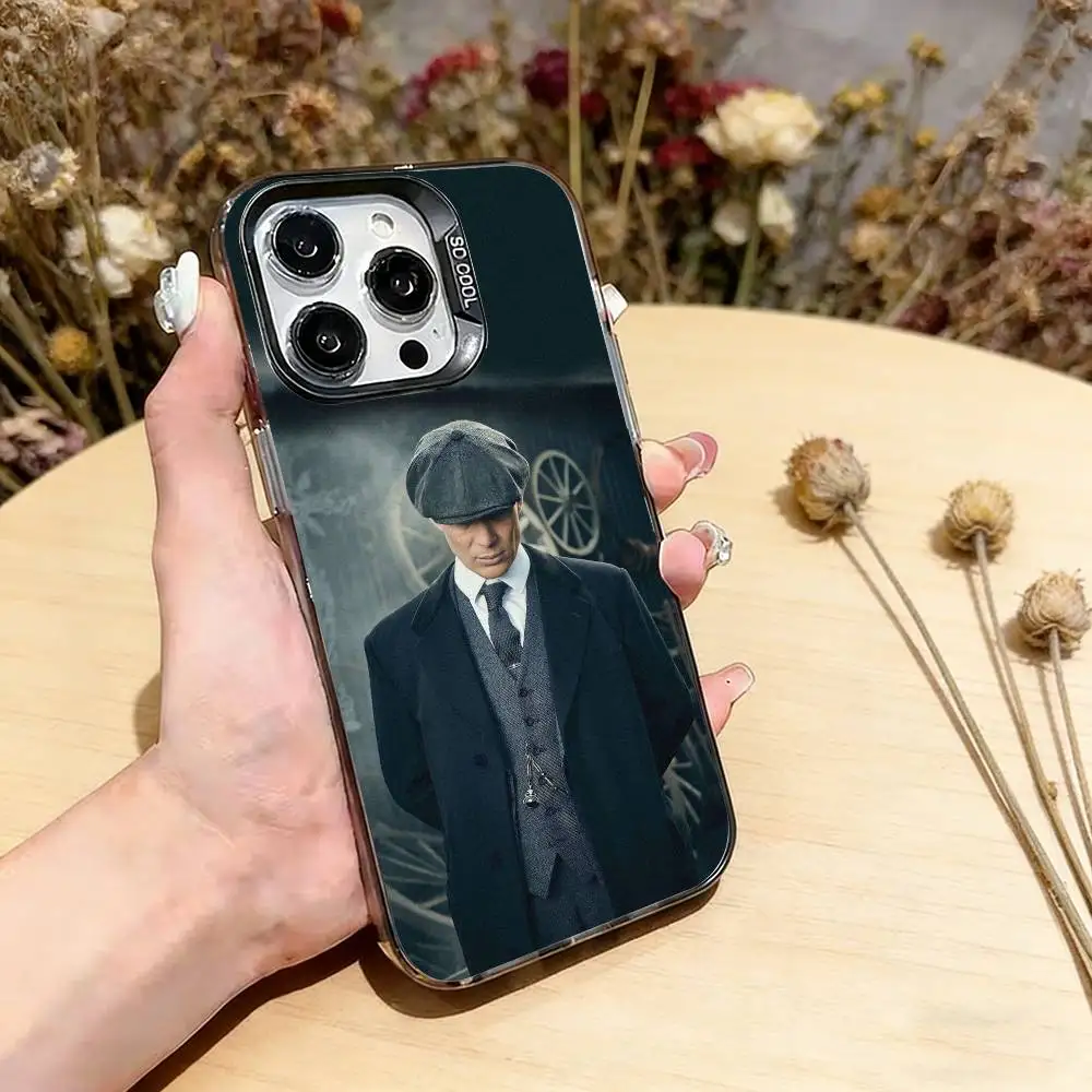 Фото Чехол для телефона Peaky Blinders Tommy Shelby для iPhone 17, 16, 15, 14, 13, 12, 11 Plus, Pro Max, XS, цветной серебристый чехол-накладка №4