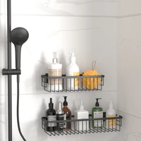 no drill bathroom basket storage shelves wall float repisas holder shampoo towel hang shower organizer rack toilet accessories