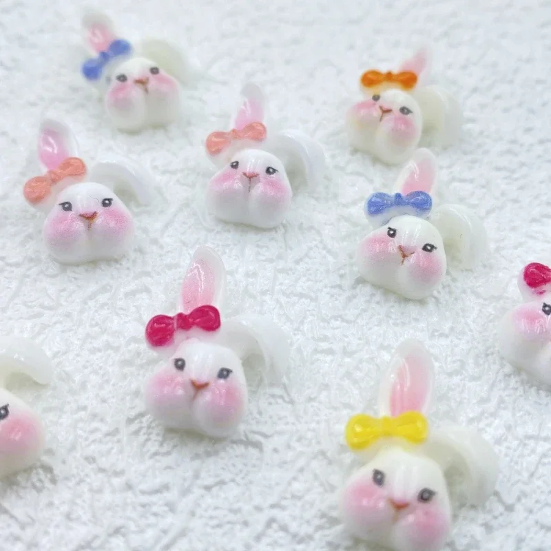 30/60 шт. мини галстук-бабочка кролик дизайн ногтей плоская задняя полимерная