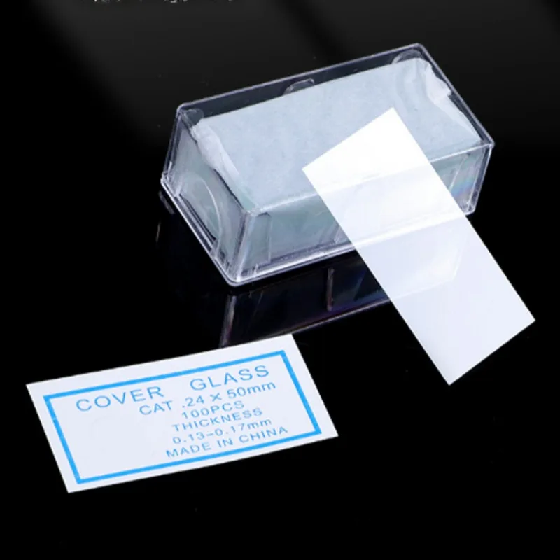 100 шт. предметы для микроскопа 24 х50 мм толщина 0 13-0 17