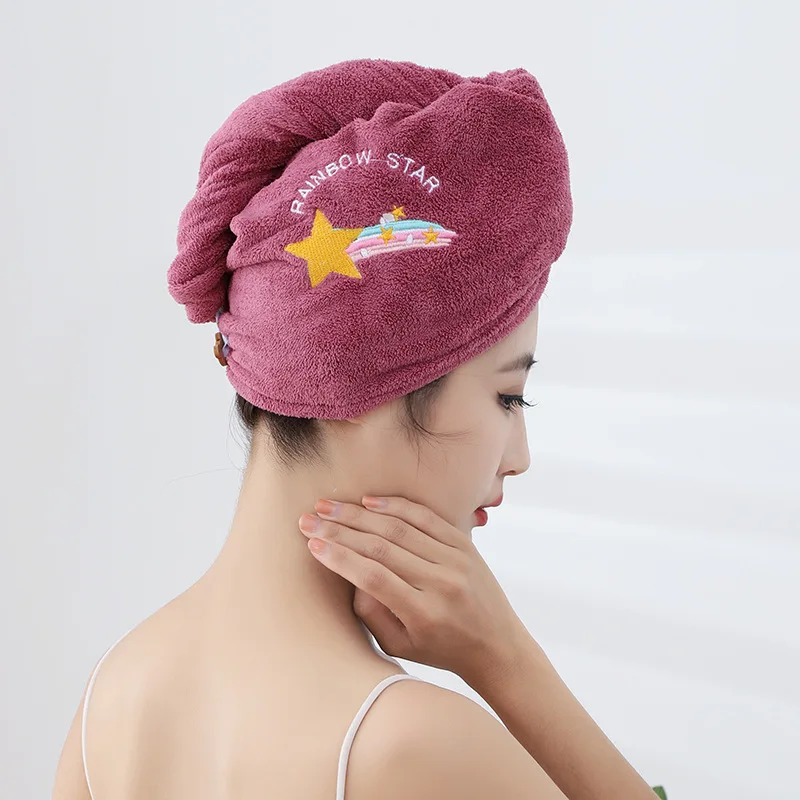 

Magic Shower Capfor Soft Microfiber Women Bathroom Super Absorbent Quick Drying Head Wrap Girls Hair Towel Hair Turban Twist