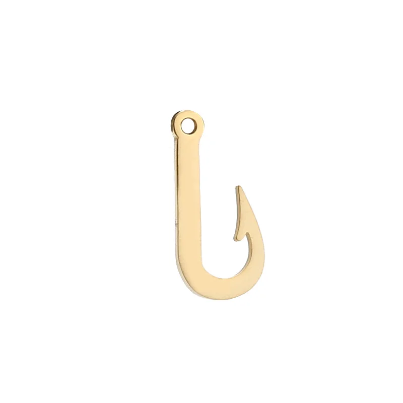 

10pcs Stainless Steel 16*7mm Gold Plated Charm Connectors Pendants for DIY Jewelry Necklace Bracelet Making Findings Accessories