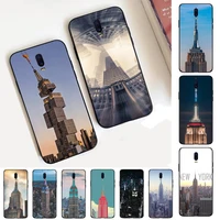 fhnblj the empire state building new york city phone case for vivo y91c y11 17 19 17 67 81 oppo a9 2020 realme c3