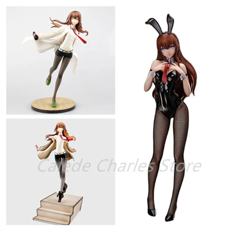 

Anime Steins Gate Figure Makise Kurisu Bunny Girl Makise Kurisu Action Figure Girls Black Silk Stockings Model Doll Toys