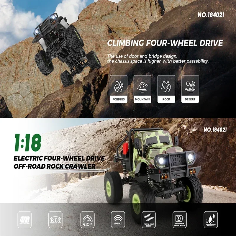 184021 Радиоуправляемый автомобиль 4WD электрический внедорожный альпинистский 1:18