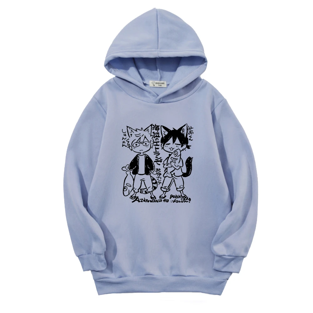 

Seaside Umibe No Etranger Print Harajuku Hoodies Kids Clothes Boys Sweatshirts for Girls Kawaii Children Outwear Vintage Casual